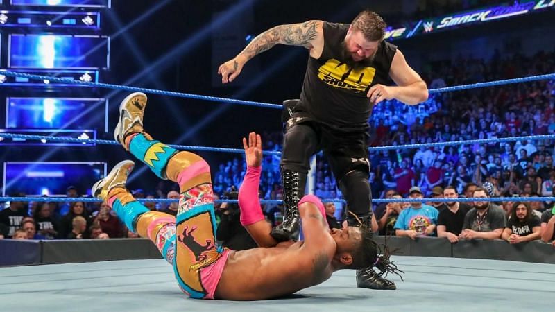Kevin Owens betrayed Kofi Kingston and Xavier Woods at the end of the show