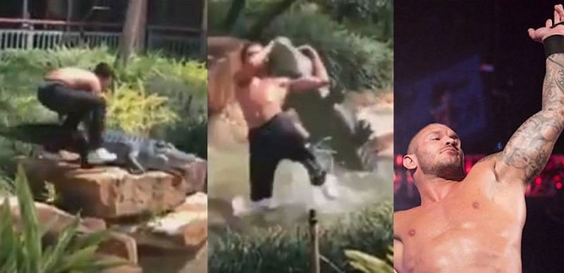 A Miami teenager executed the RKO -- a move popularized by Randy Orton -- on a fake alligator