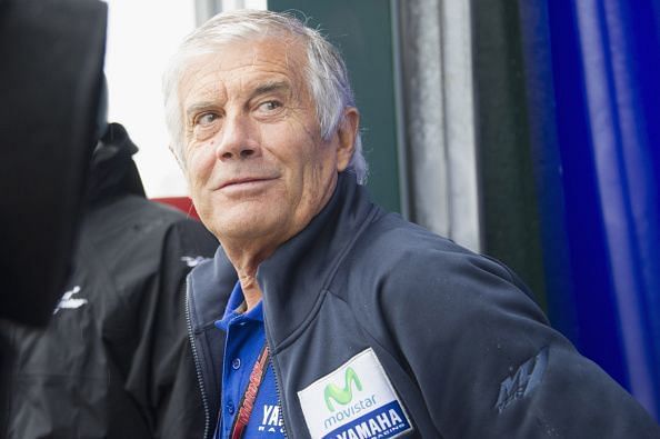 Giacomo Agostini of Italy - the man with the most MotoGP titles at 8 stood on the podium 78 times