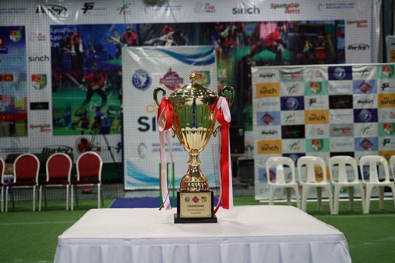 The 2019 NZ-Asia Cup Trophy (Image Courtesy: Singapore Cricket Association)