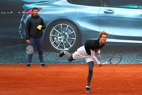 Alexander Zverev training in Munich