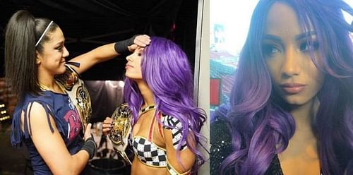 Bayley (left) and Sasha Banks (center and right) are regarded as two of the very best in-ring performers in the WWE Women's Division today