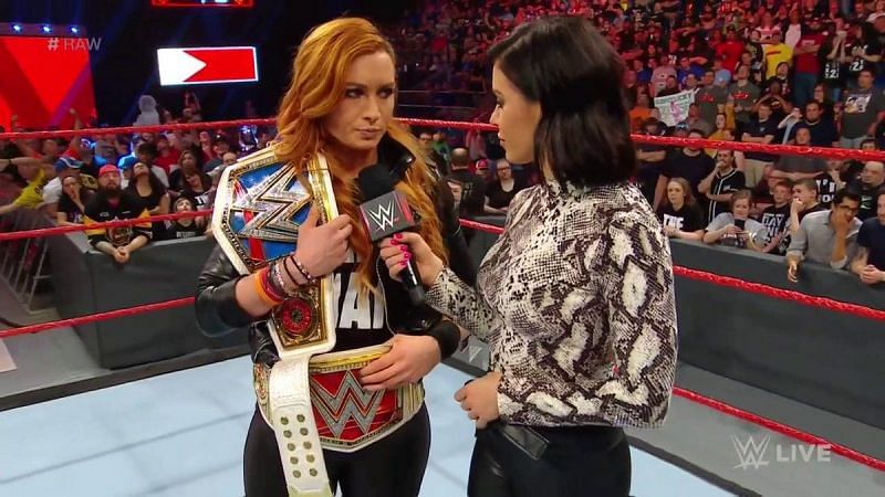 Becky Lynch and Lacey Evans brawled once again on Raw