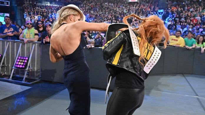 Lacey Evans literally fired the first shot after punching Lynch twice last week.