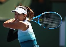 GNP Seguros: Garbine Muguruza holds to defend against Margarita Gasparyan in three sets