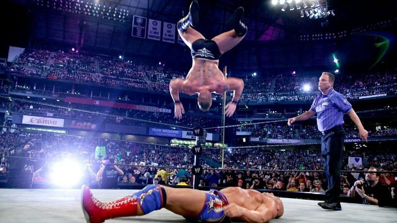The colossal Lesnar soared through the air like a cruiserweight.