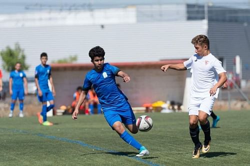 Zayed Bin Waleed in action during the Du LaLiga Championship