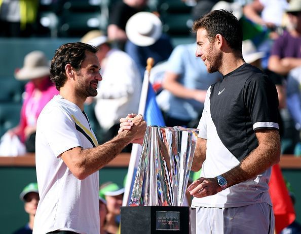 Juan Martin Del Potro and Roger Federer