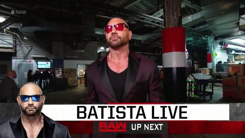 Batista arriving in the arena