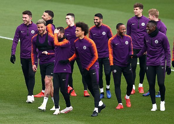 Manchester City Training Session and Press Conference