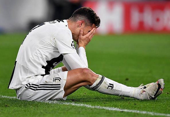 Ronaldo was visibly dejected after Juventus&#039; loss to Ajax