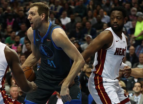 Dallas&#039; Nowitzki and Miami&#039;s Wade