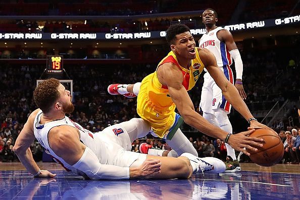 Giannis Antetokoumpo is set to go up against a resurgent Blake Griffin and the Detroit Pistons