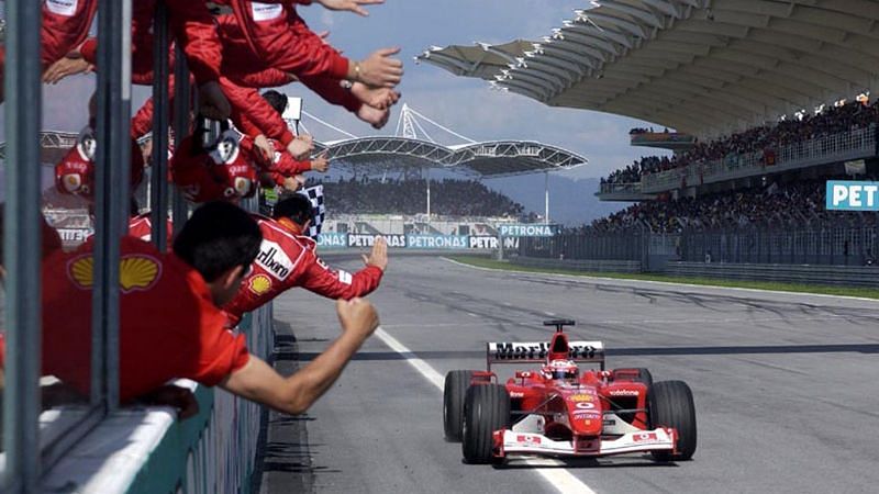 A winning moment in Malaysia for Ferrari