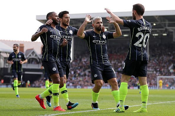 Fulham were defeated 2-0 with goals from Aguero and Silva