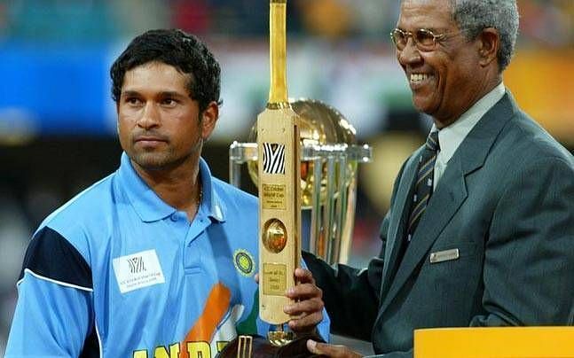 Sachin Tendulkar won the Man of the Tournament award in 2003