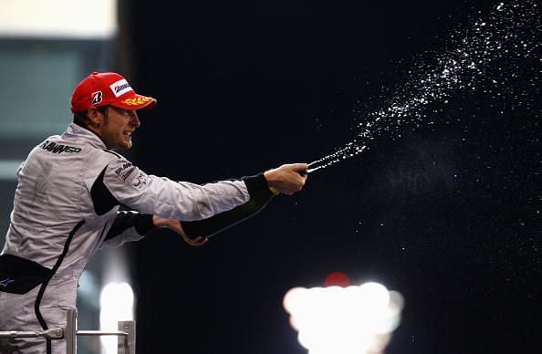 F1 Grand Prix of Abu Dhabi - Race, Button exults after a great drive