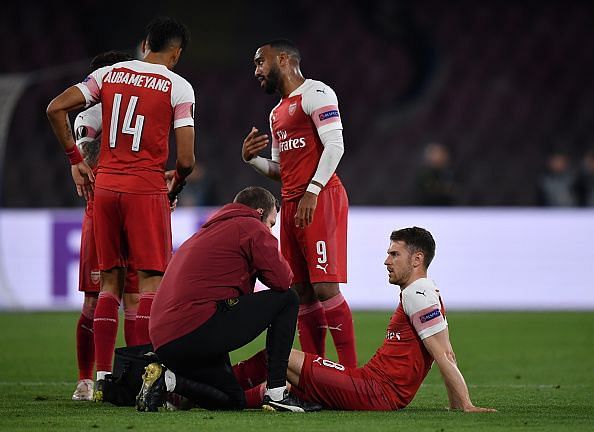 Ramsey injury in .S.C. Napoli v Arsenal