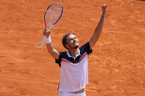 Medvedev after winning his third round encounter against Tsitsipas