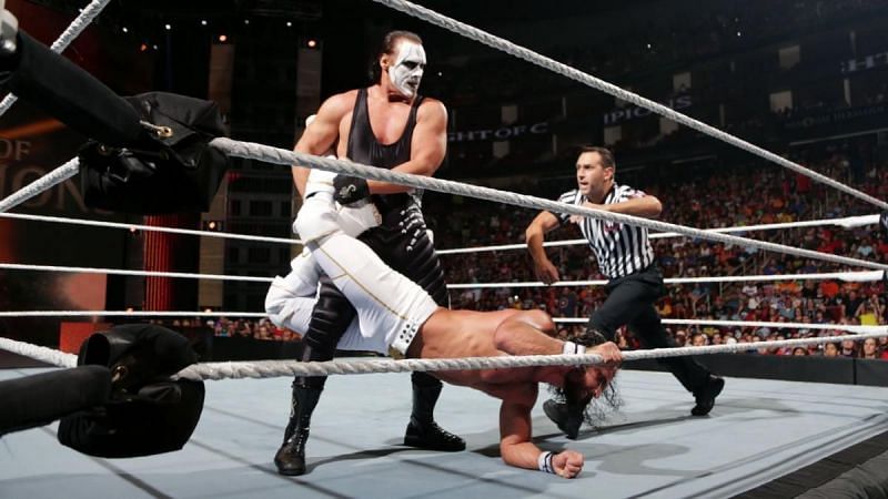 Sting had his last match against Seth Rollins
