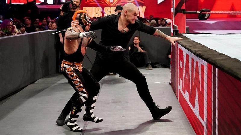 Corbin cost Mysterio his title shot at WrestleMania by injuring his ankle a week before