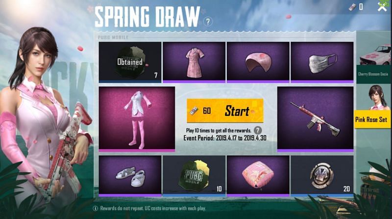 Spring Draw in PUBG Mobile