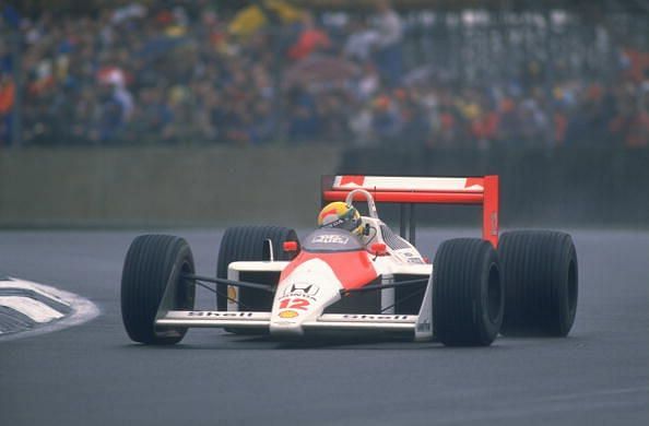 Ayrton Senna won the first of his three driver&#039;s championships in the MP4/4