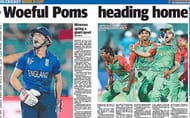 Papers taking a dig at the performance of the England team in the 2015 World Cup