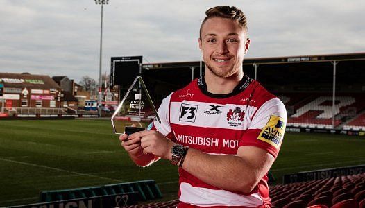 Ackermann receiving the player of the month award
