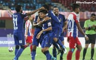 Thapa is congratulated by his teammates