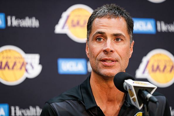 General Manager Rob Pelinka is reported to be leading the search for the Lakers' next Head Coach.