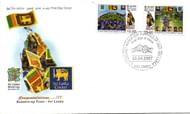 Stamps on 2007 Cricket World Cup runners-up Sri Lanka.