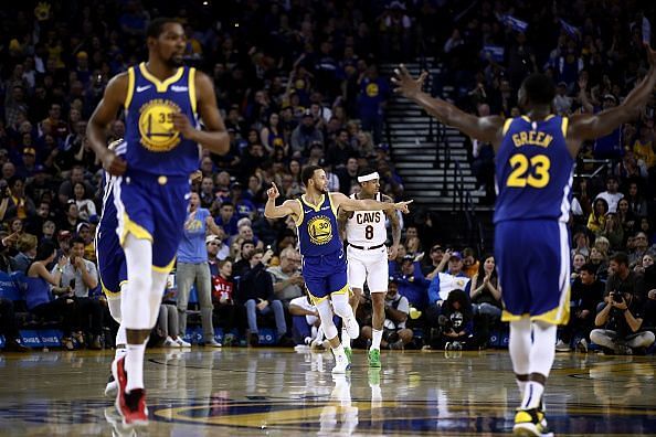 Stephen Curry led the Warriors in three-point shooting going 9-for-12 from downtown