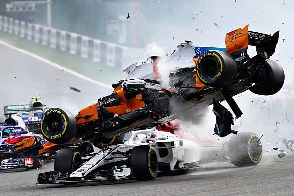 Last year&#039;s Belgian GP had a horrifying first corner crash.