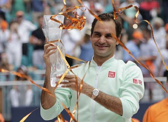 Federer won his second title of the year at Miami