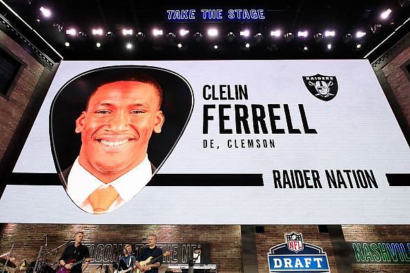 Clelin Ferrell&#039;s name is announced during the 2019 NFL Draft