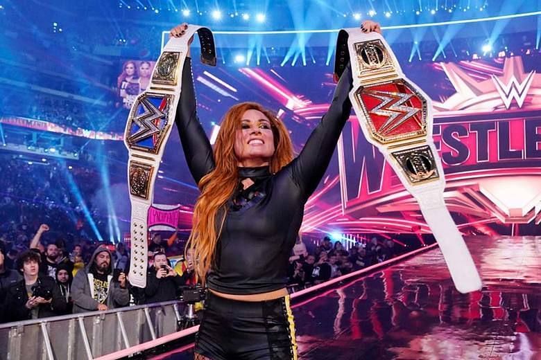 Becky Lynch after her &#039;Mania win