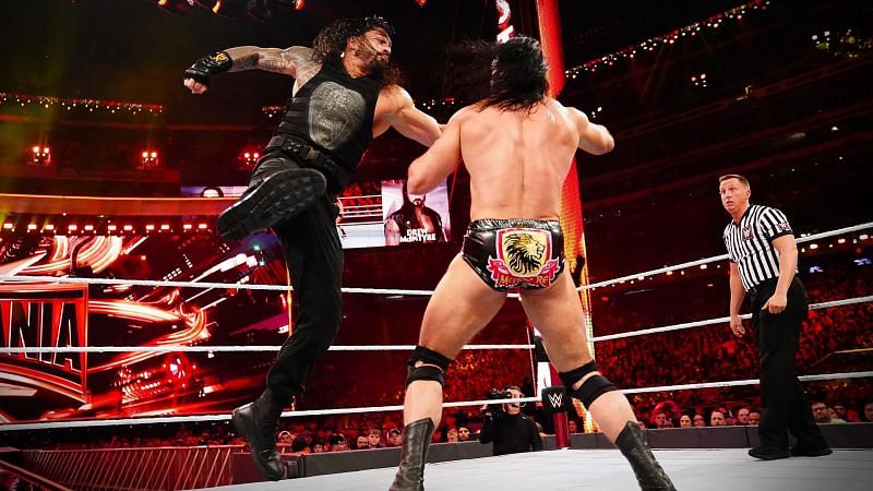 Roman Reigns defeated Drew McIntyre at WrestleMania