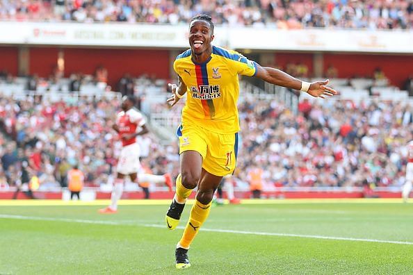 Wilfried Zaha scored for Crystal Palace against Arsenal