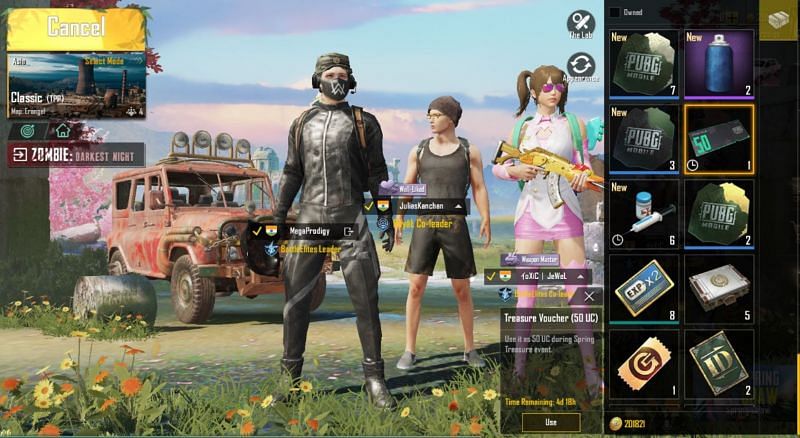 The free 50 UC voucher in PUBG Mobile