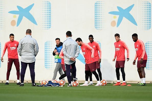 FC Barcelona Training and Press Conference