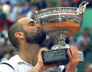Agassi after his French open triumph in 1999.