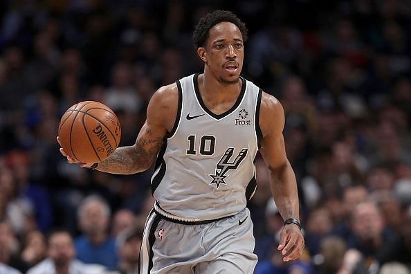 DeRozan in action during the Spurs&#039; Game One win