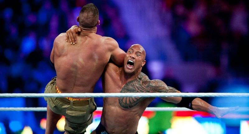 The Rock vs John Cena at WrestleMania 28