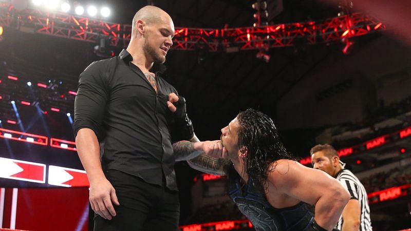 Image result for roman attacked by baron corbin
