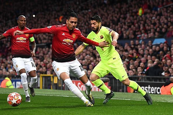 Smalling and Young endured a difficult 90 minutes, even against a below-par Barca attacking display