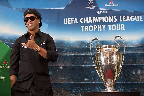 Ronaldinho won the UEFA Champions League with Barcelona in 2006.