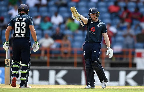Eoin Morgan (R) will lead England in what is their best chance to win a World Cup title.