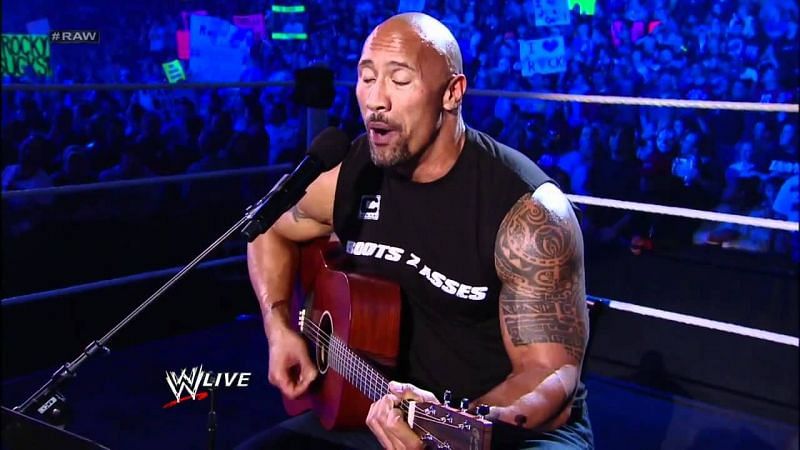 Don&#039;t forget the fact that The Rock is excellent with a guitar in his hand.