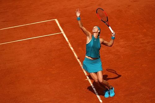 Petra Kvitova was stunning on serve in her opening round match against qualifier Greet Minnen